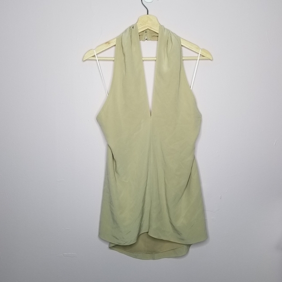 Theory Beige Ertil Summer Silk Halter Top Size P - Picture 3 of 7